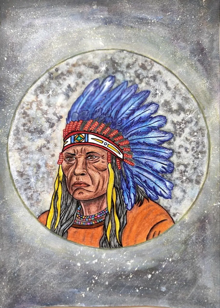 Mandala El Guardián del Alma - Diseño protector con símbolos espirituales en tonos púrpuras